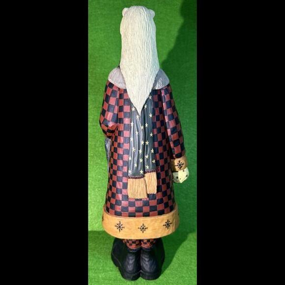 Williraye Studios Folk Art ~ 15" NORTHWOODS SANTA (Polar Bear Cap) WW2532 NIB - Picture 8 of 9